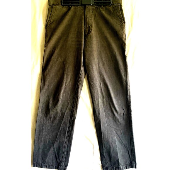 Dockers Men’s Signature Charcoal Pattern Flat Front Pants 33x32 - Picture 2 of 10